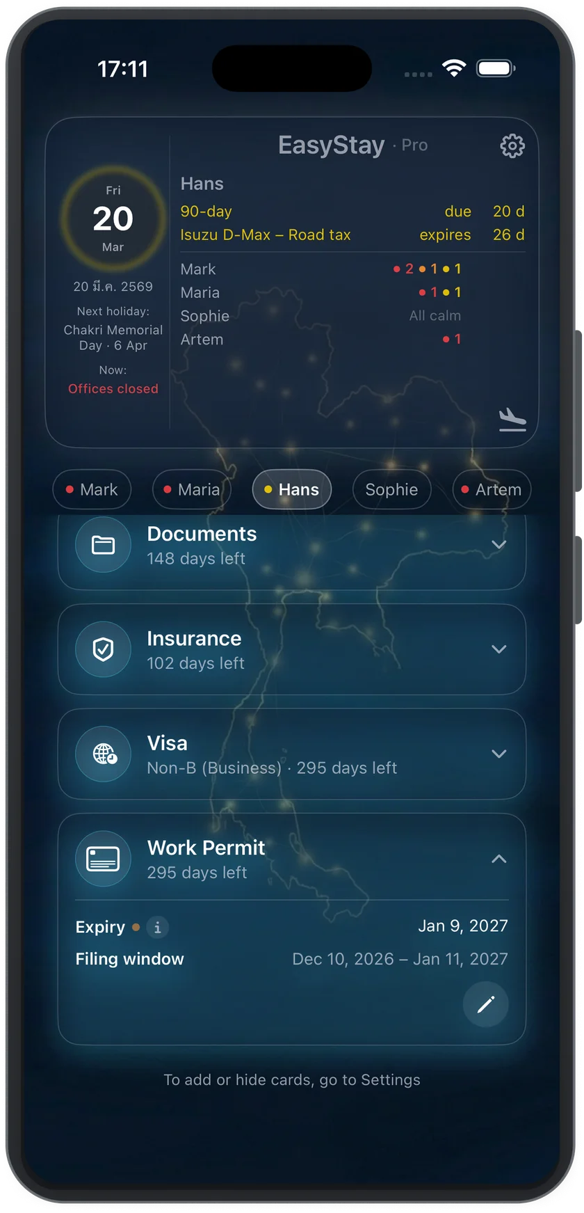 EasyStay TH Android dashboard
